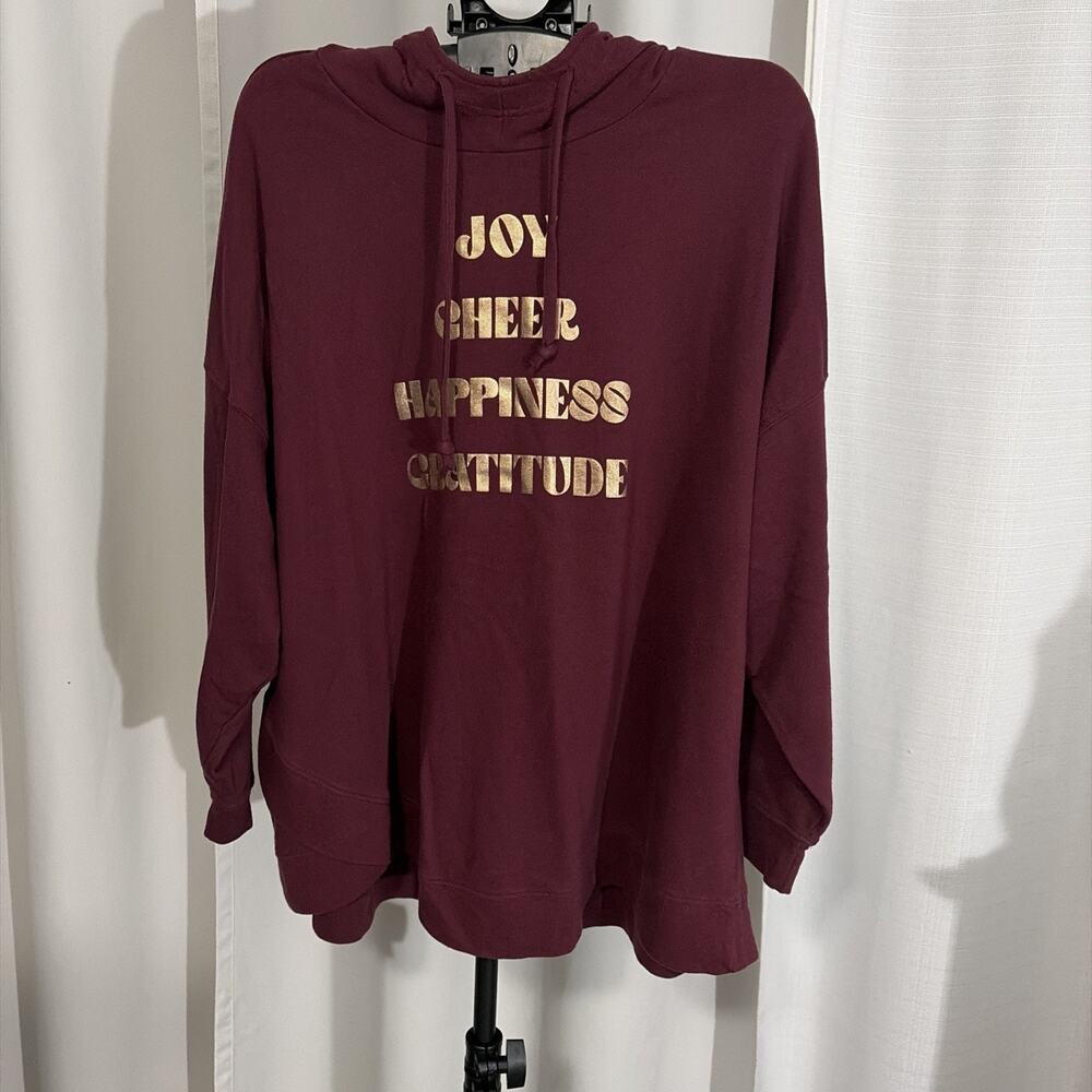 Lane Bryant Women Red Pullover Hoodie 26 Plus